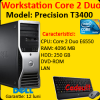 Workstation Second Hand Dell Precision T3400, Core 2 Duo E6550, 2.33Ghz, 4GB DDR2, 250Gb, nVidia Quadro FX 1700