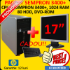 Pachet Monitor LCD 17 inch + HP DC5750, SEMPRON 3400+, 1 GB, 80 HDD, DVD