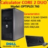 Calculatoare Dell Optiplex 760, Core 2 Quad Q9400, 2.66Ghz, 4Gb DDR2, 160Gb, DVD-RW