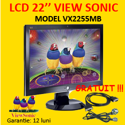 Monitor Second Hand 22 inch Wide, View Sonic VX2255WMB, 1680x1050, 5 ms