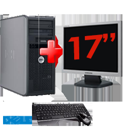 Super Pachet Dell Optiplex 740 Sh,Procesor Dual Core AMD Athlon 64 X2 3800+ 2.06GHz,Memorie RAM 2Gb DDR2,HDD 80Gb,Unitate Optica DVD-ROM + Monitor LCD 17 inch