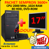 Lenovo 9143, Sempron 3600+, 1024 RAM, 80 HDD, DVD + Monitor LCD 17 inch