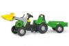 Tractor cu pedale si remorca copii ROLLY TOYS Verde - MYK193