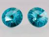 Cercei Argint 925 cu SWAROVSKI&reg; ELEMENTS Rivoli 12mm Lt. Turquoise foiled surub