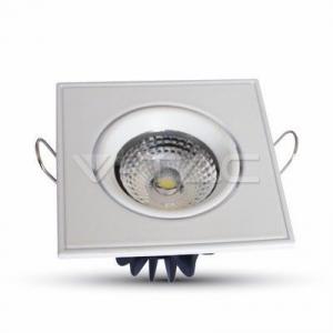 3W Spot LED Incastrabil COB Patrat Variabil Unghi - Corp Alb 6000K