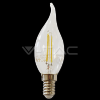 2W Bec LED Filament E14 Flacara 2700K