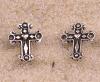 Cercei mici de argint cruce gotica o502