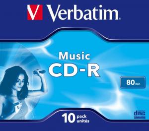 VERBATIM CD-R 16x, 700MB/80 min, audio, Jewel Case (43365)