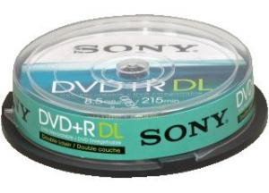 DVD+R 8x DL Sony SPINDLE, pachet 10 buc.,10DPR215BSP
