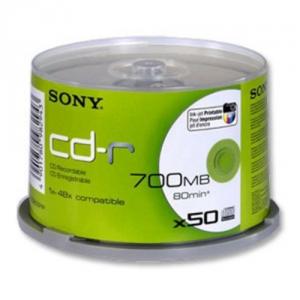 SONY CD-R 48x 700MB  printabil inkje 50buc bulk