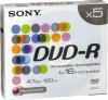DVD-R 16x 4.7GB 120min color slim case 5buc