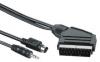 Cablu video tip SCART - SVHS, jack 3,5&quot; stereo, T-T 1.5m (SCART 48)