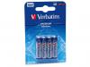Baterie alcalina AAA (R3), blister 4 bucati, Verbatim (49920)