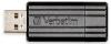 Pen Flash 2GB PinStripe, 10Mb/sec, USB2.0, negru, Verbatim (49060)