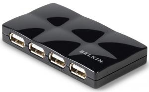 Hub USB 2.0 7 porturi, cu alimentare, F5U701PERBLK Belkin