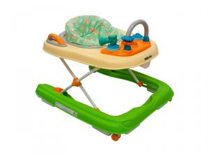 Premergator copii 2 in 1 cu roti din silicon Baby Mix BG-0416 Verde Crem