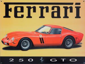Placa metal  retro - Ferrari 250 GTO