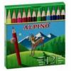 Creioane colorate mini, 12 culori/set, alpino