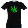 Tricou luminos cu egalizator marijuana