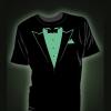 Tricou fosforescent tuxedo