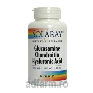 SOLARAY GLUCOSAMINE CHONDROITIN HYALURONIC ACID 60CP