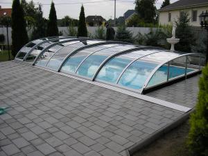 Acoperire piscina policarbonat, Aluprodukt Cehia - SC TEO POOL CONSTRUCT