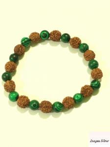 Bratara rudraksha si malachit-Cod:LS-63