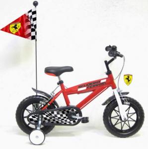 Bicicleta Ferrari 12'' cu steag si casca 315