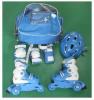 ROLE COPII TRISKATE cu set de protectie - albastru