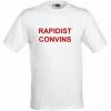 Tricou unisex maneca scurta alb "RAPIDIST CONVINS"