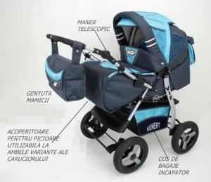 Carucior copii maner reversibil 2 in 1 - KUNERT VIP