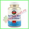 Red Yeast Rice (Drojdie din Orez Rosu) CoQ-10 Omega 360 capsule gelatinoase moi - KAL / Solaray (Secom)