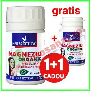 PROMOTIE Magneziu Organic 80 capsule + 40 capsule GRATIS - Herbagetica