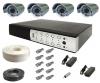 Kit 4 camere ir exterior + dvr