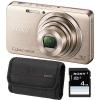 Bundle W630 Auriu + card 4GB + geanta Sony LCS-CSY,  16.1MP - CCD Super HAD senzor # obiectiv superan