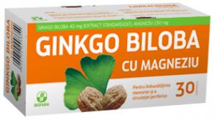 GINKGO BILOBA SI MAGNEZIU 30cpr BIOFARM