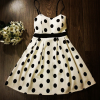 Rochie clos cu buline si bretele Dots