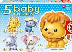 Puzzle Bebe cu Animale Savana