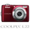 Nikon coolpix l22 rosu 12 mpix, 3,6x opt. zoom, 7,5 cm lcd
