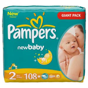 Pampers Scutece New Baby 2 Mini Giant Pack 108 buc