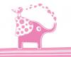 Sticker elefantul roz