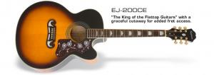 Epiphone EJ-200CE Acoustic-Electric Guitar Vintage sunburst