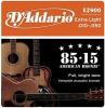 D'addario - corzi chitara acustica ez900 extra light