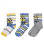 Set de 3 perechi de sosete minions gri