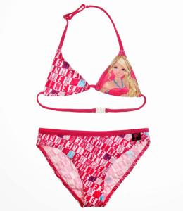 Costum de baie 2 piese Barbie roz