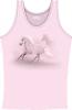 Maieu dama white horse on pink