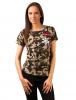 Tricou Cu Petice "New York Patches" Khaki&Brown