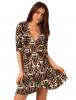 Rochie animal print "total control today" brown&white