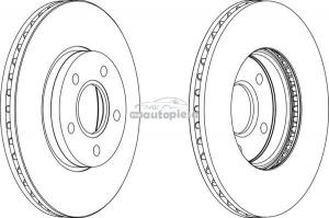 Disc frana fata ventilat Volvo C70 2 II fabricat incepand cu 03.2006 FERODO