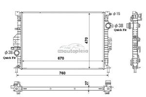 Radiator racire apa Volvo V60 T5/ D3/ D4/ D5 (09.10 ->) ITN